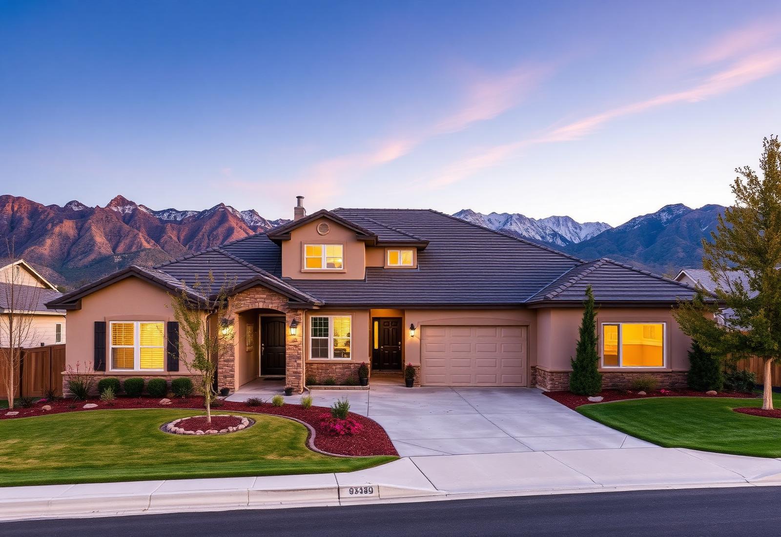 Utah home with premium roofing against mountain backdrop